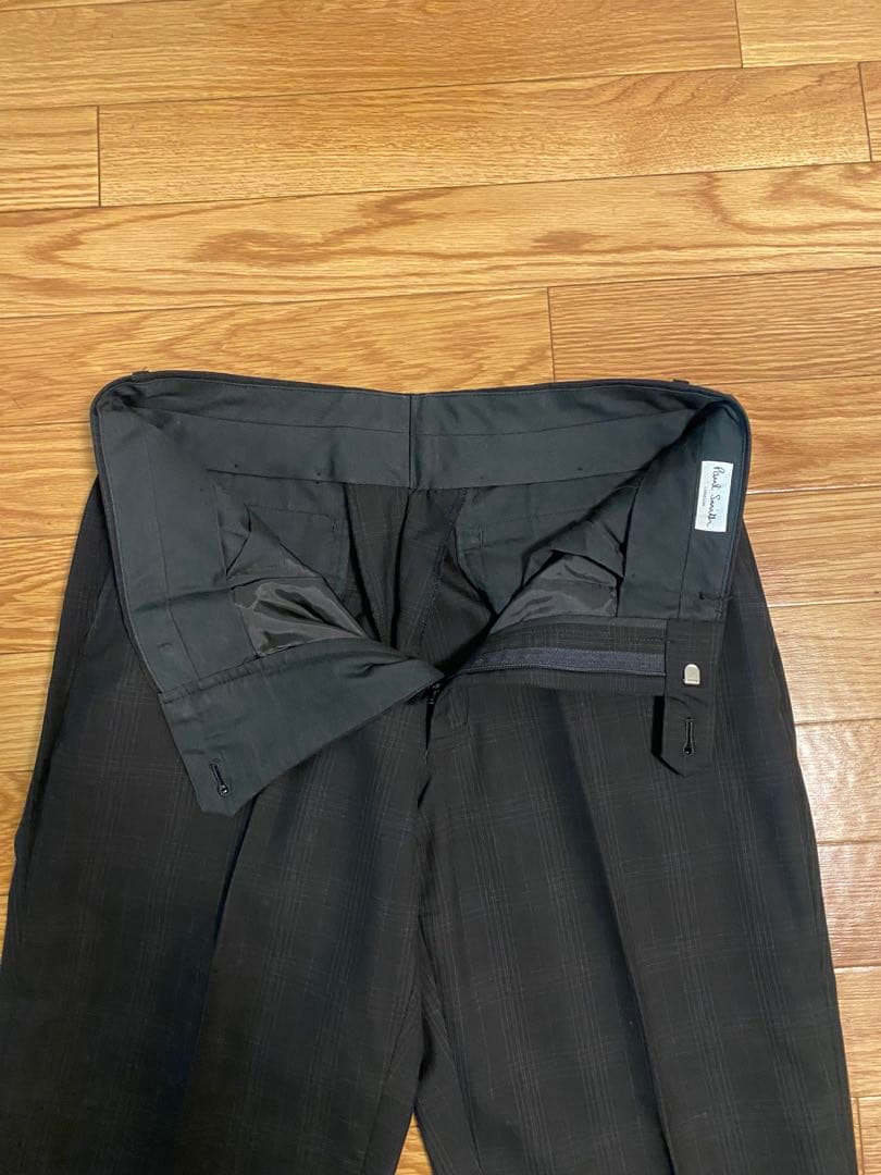 【美品】ポールスミスロンドン　ダークグレー チェック柄 スーツ セットアップ