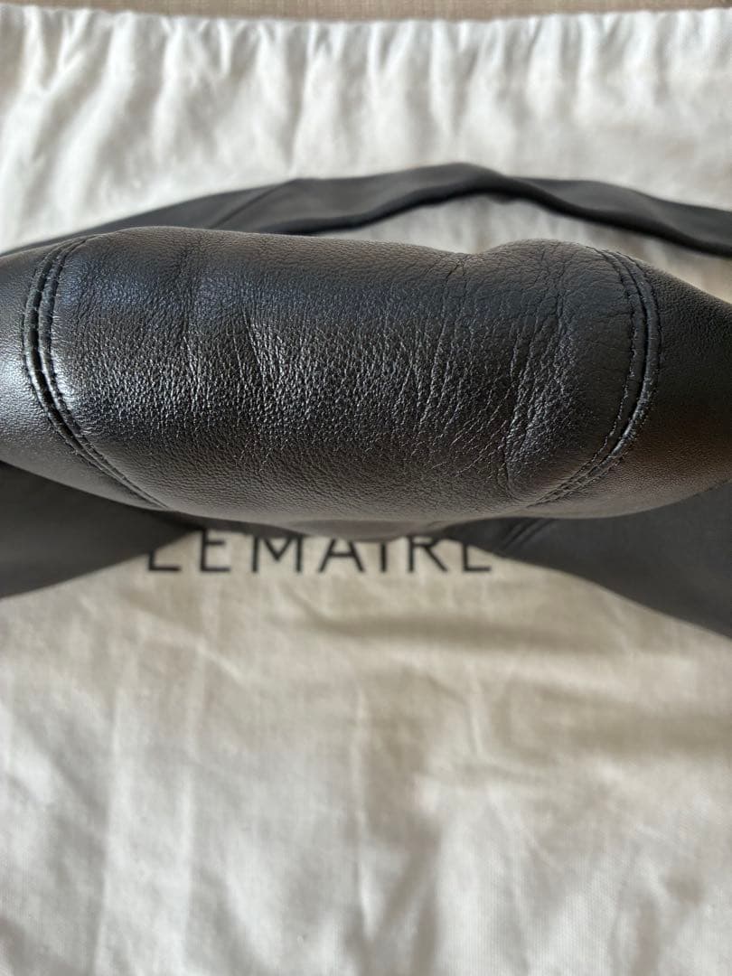 ルメール LEMAIRE クロワッサン ラムレザー バッグ S 黒