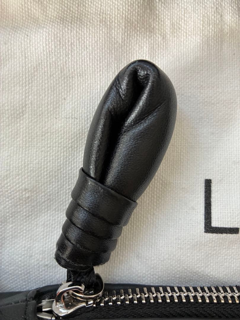 ルメール LEMAIRE クロワッサン ラムレザー バッグ S 黒