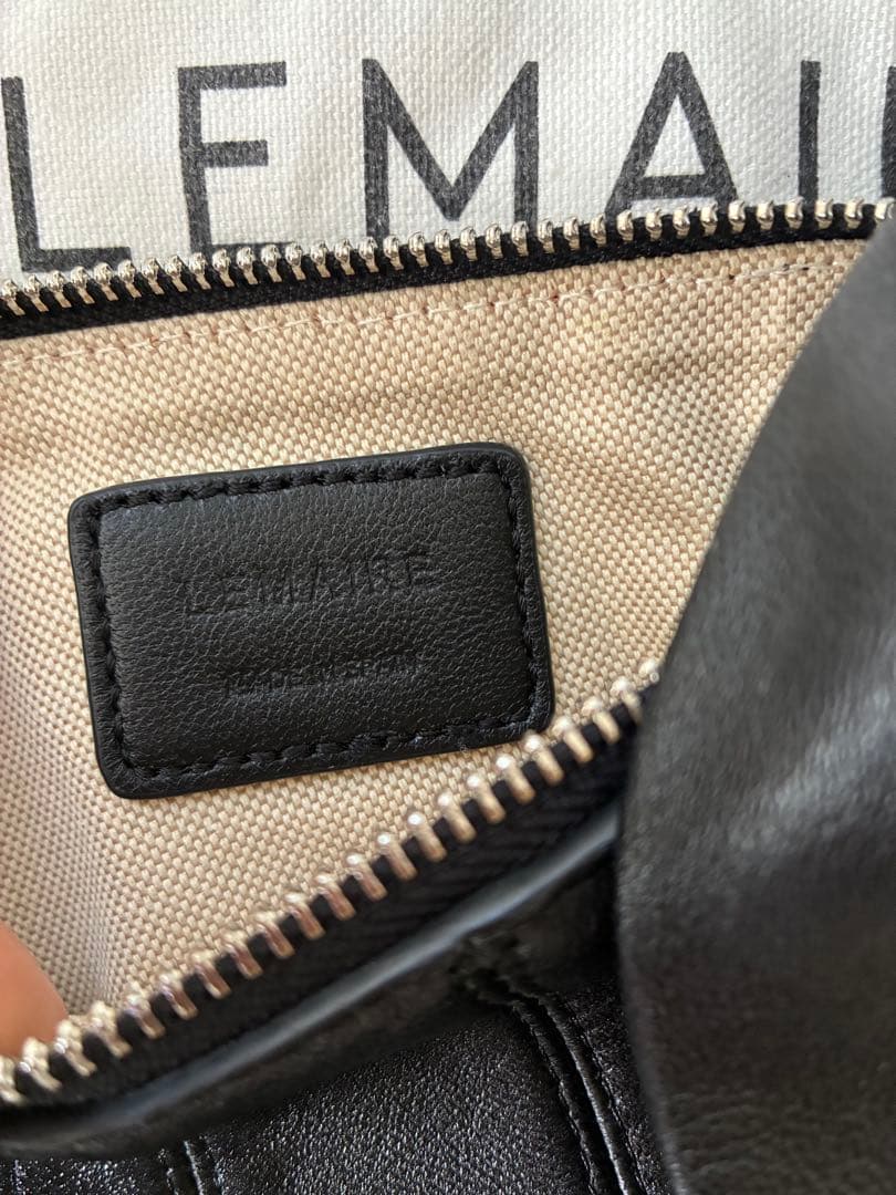 ルメール LEMAIRE クロワッサン ラムレザー バッグ S 黒