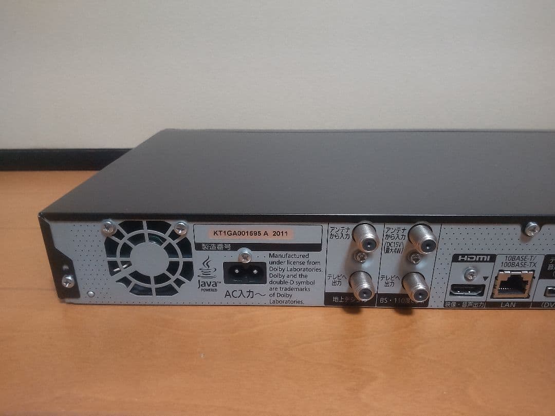 パナソニック　DIGA DMR―BZT600 500GB→2TB プチメンテ済み