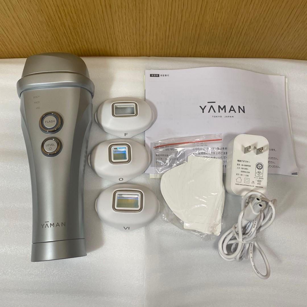YAMAN 脱毛器 シルバー 3つのヘッド付き