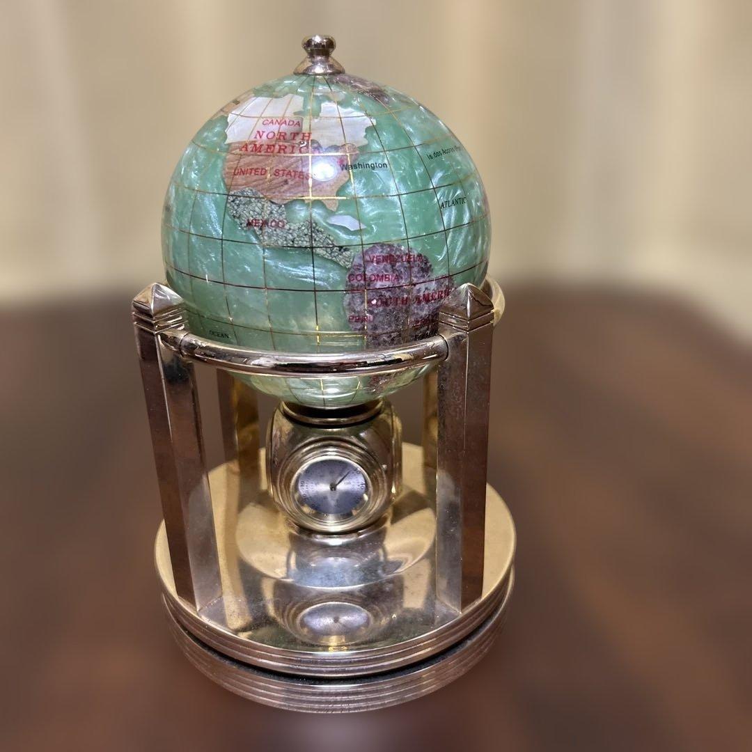 アンティーク 回転時計地球儀