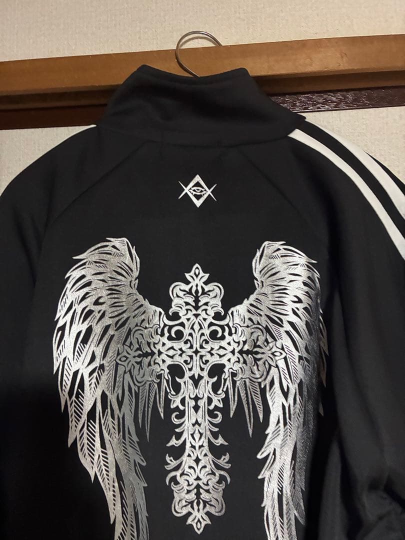 【未使用に近い】箔プリントシャーリングトラックジャケット REFLEM レフレム