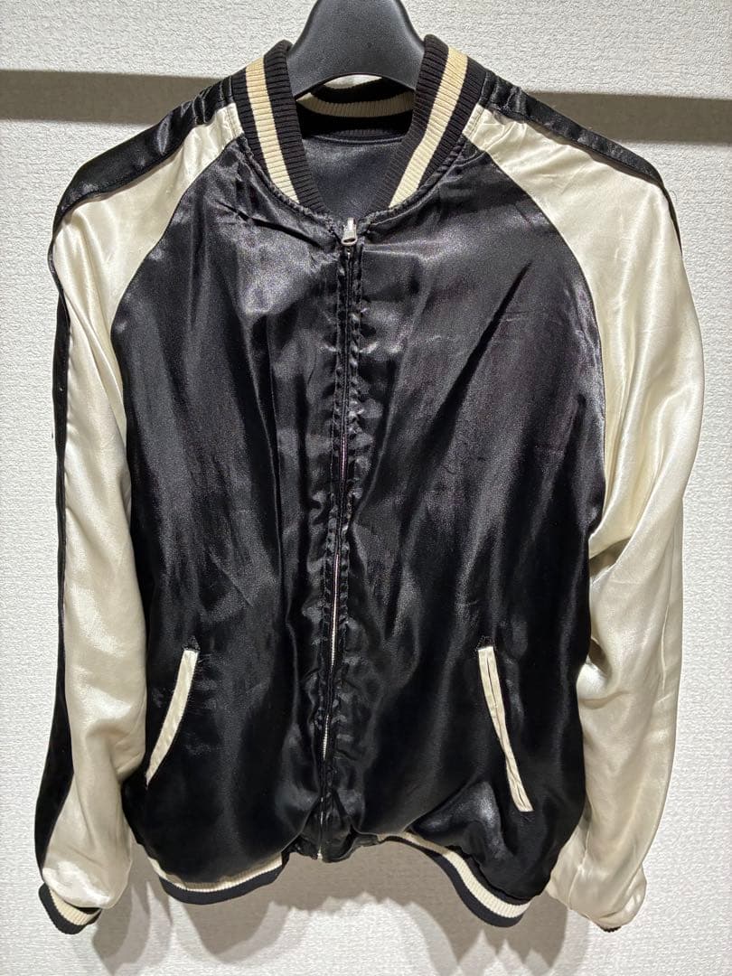 花旅楽団 JAPANESQUE 風神雷神 刺繍 ベロアスカジャン Lサイズ