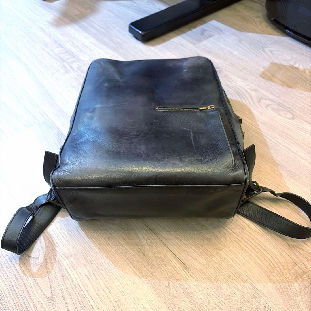 マザーハウス　アンティークスクエアバックパック　リュック　ブラック