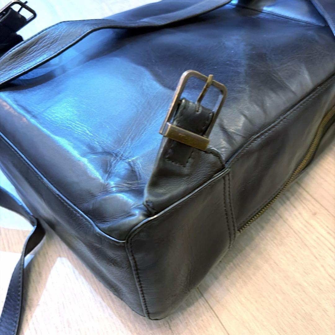 マザーハウス　アンティークスクエアバックパック　リュック　ブラック