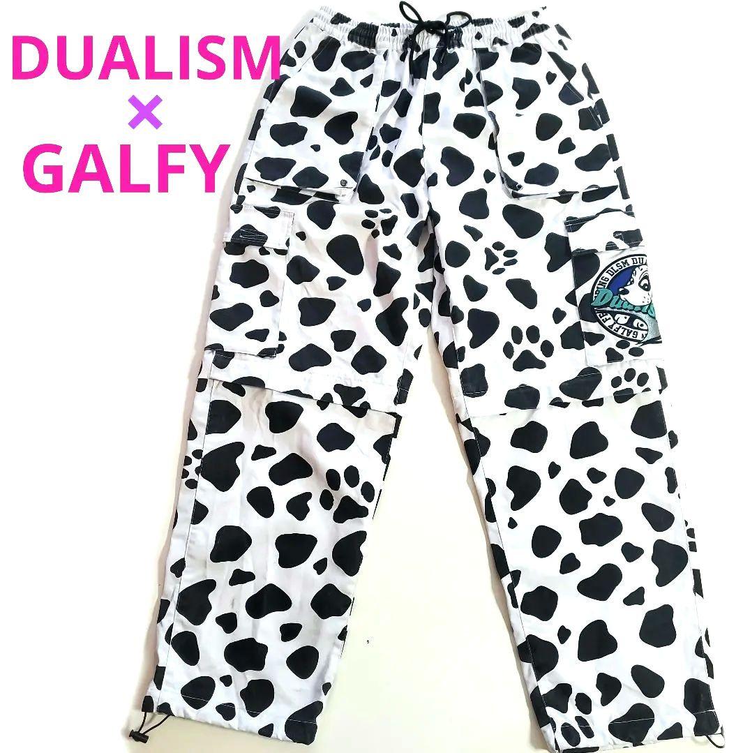 DUALISM × GALFY　ブーメランとダルメシアンのカーゴパンツ　白　希少