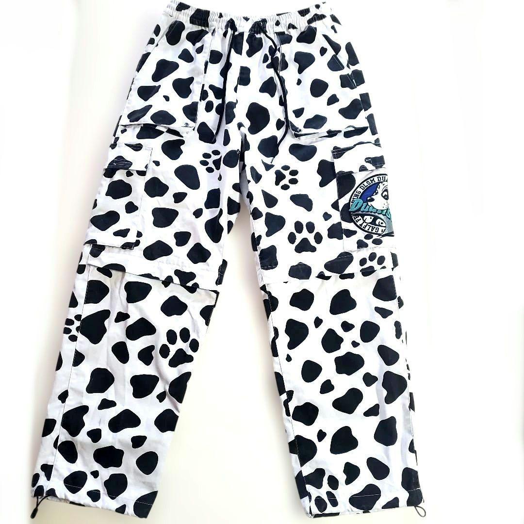 DUALISM × GALFY　ブーメランとダルメシアンのカーゴパンツ　白　希少