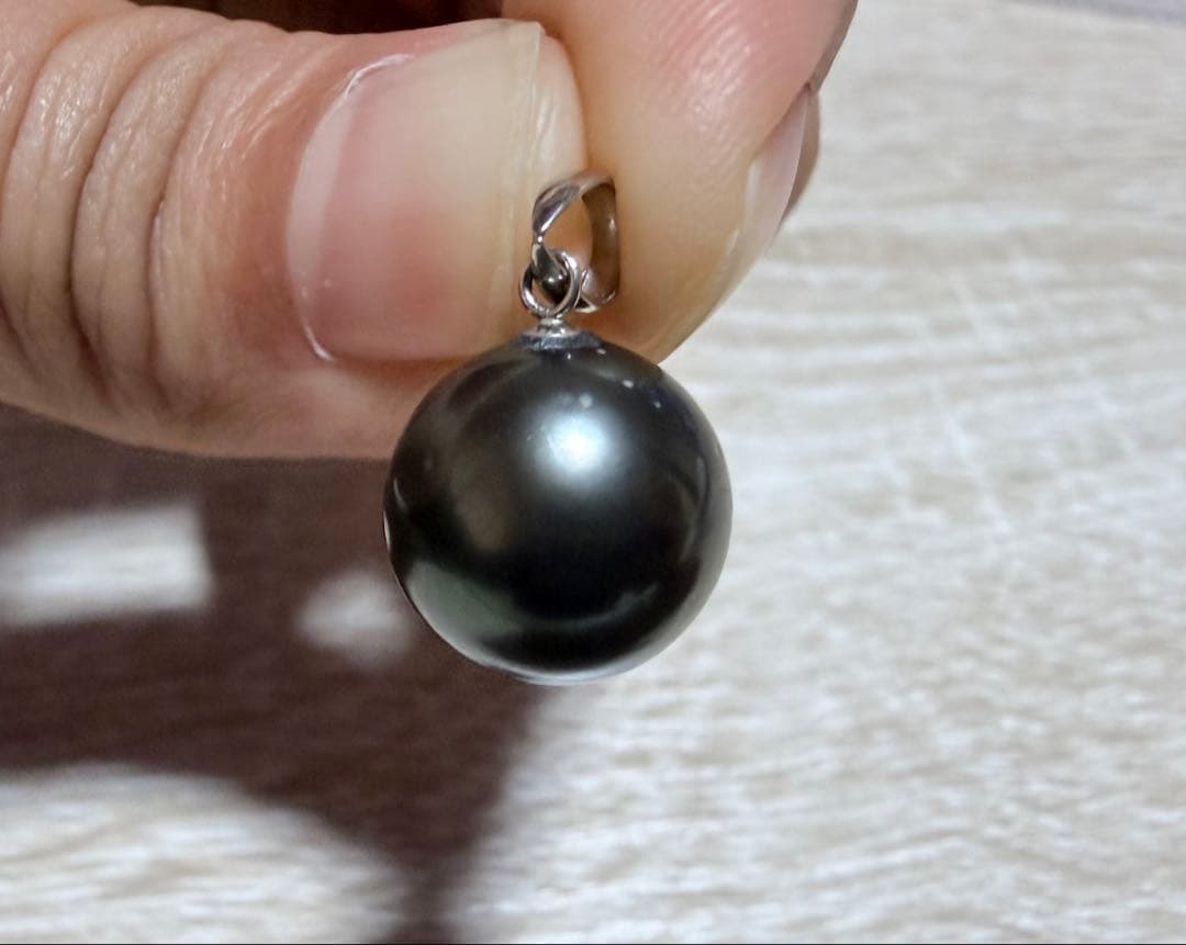 pt850 プラチナペンダント 南洋真珠　タヒチ　12ミリ
