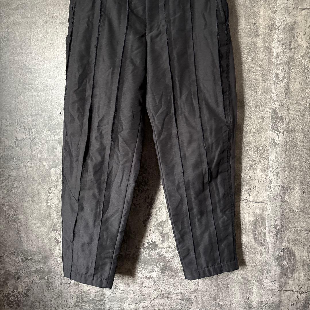 250 BLACK コムデギャルソン　ハイウエスト　タックテーパードパンツ