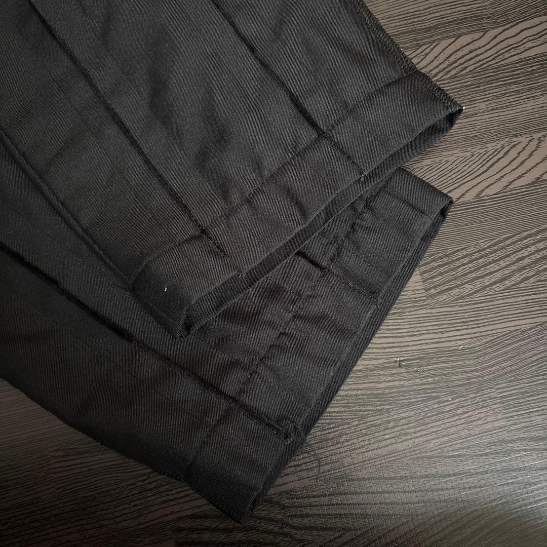 250 BLACK コムデギャルソン　ハイウエスト　タックテーパードパンツ