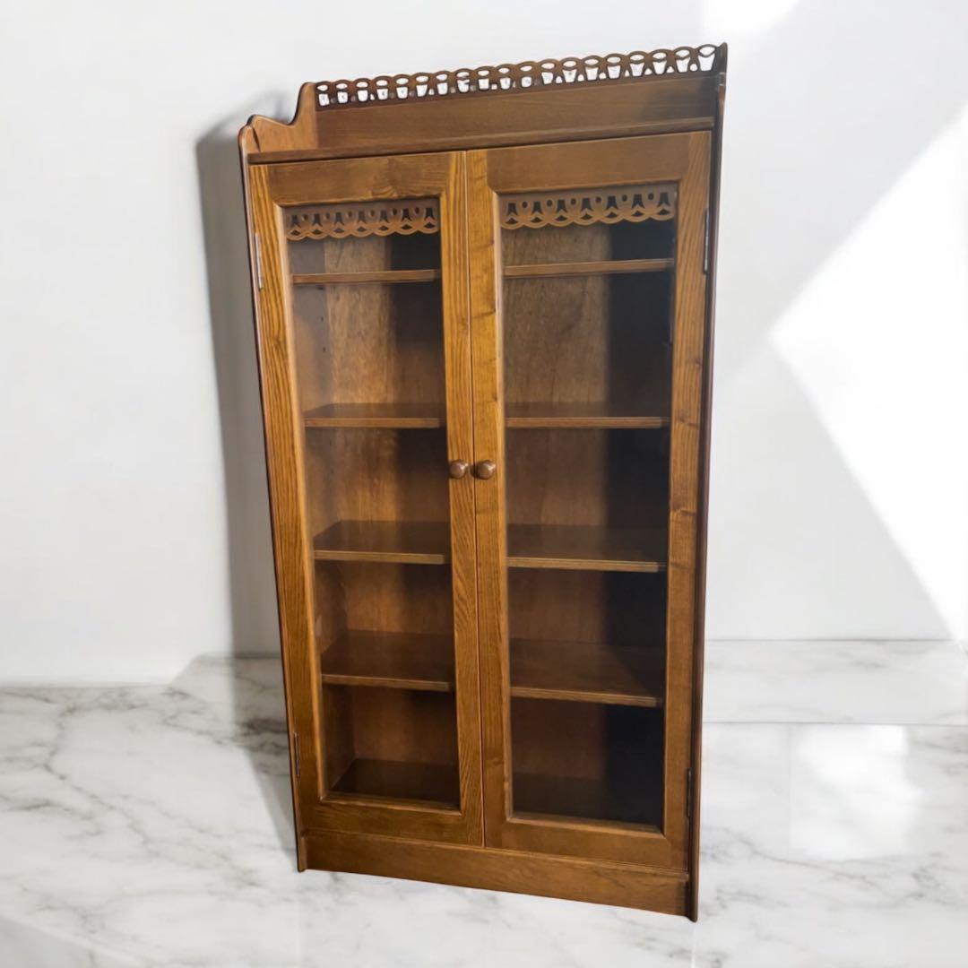 HR578 【美品】パリの雑貨屋　日本製　飾り棚　2枚扉