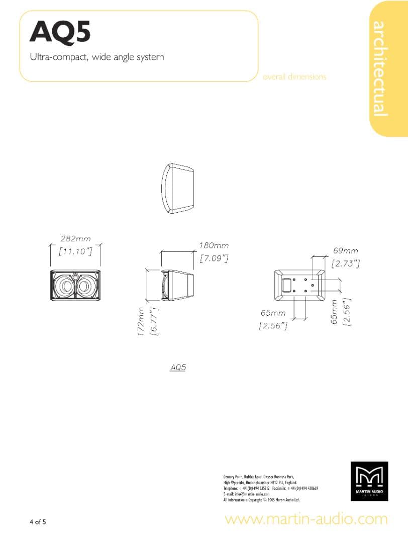 【美品・希少】Martin Audio AQ5