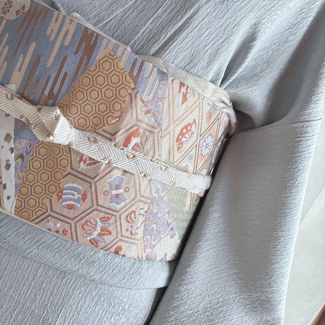 色無地　フルセット　着物　スモールサイズ　Sサイズ　正絹　ほていや　一つ紋　N3