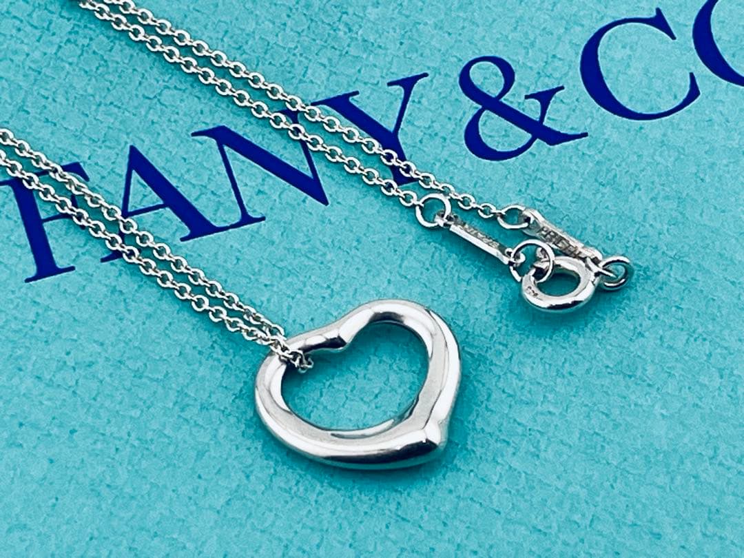 c961 美品　ティファニー　オープンハート　ネックレス　シルバー　925