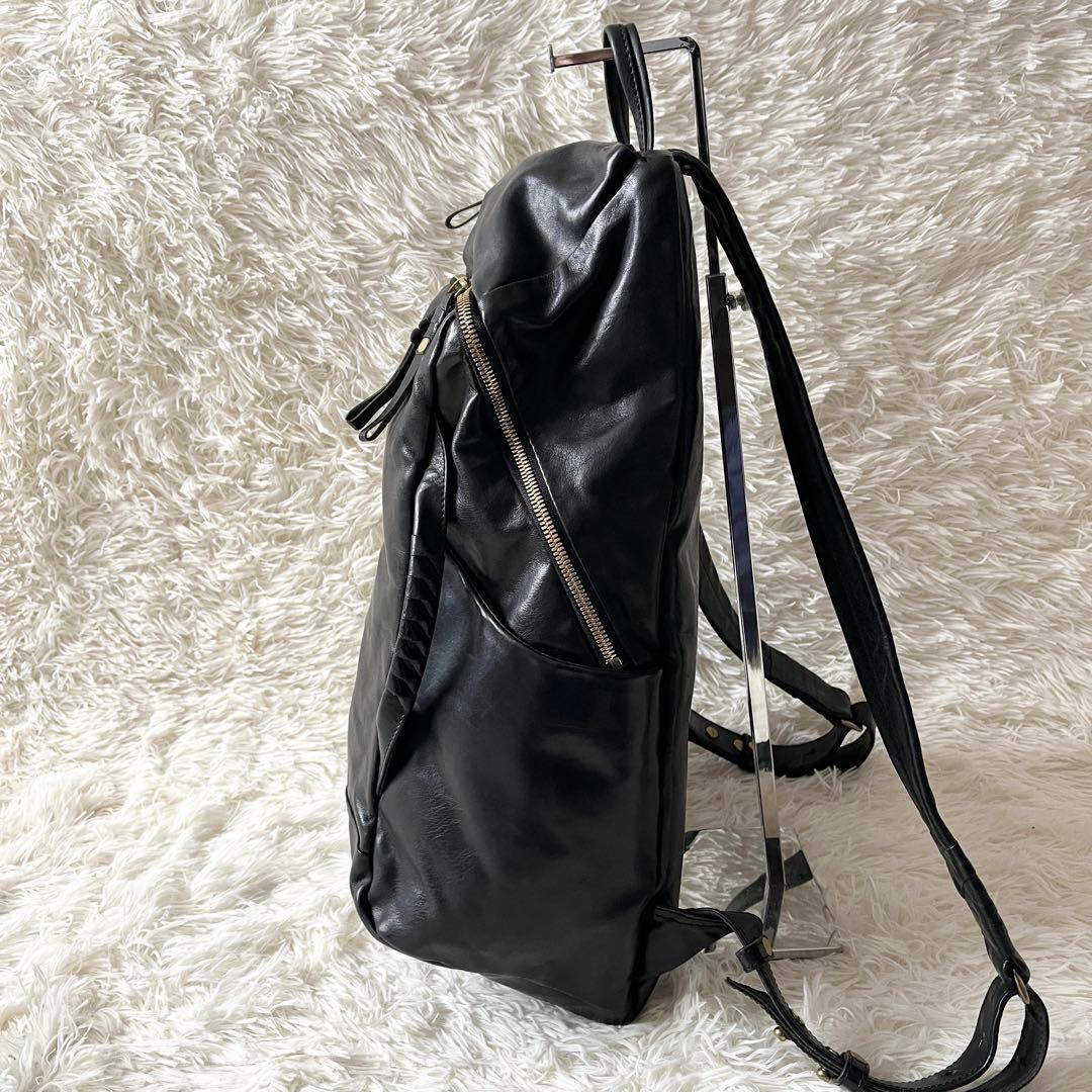 未使用級✨コーネリアンタウラス　タートルリュック　レザー　ブラック