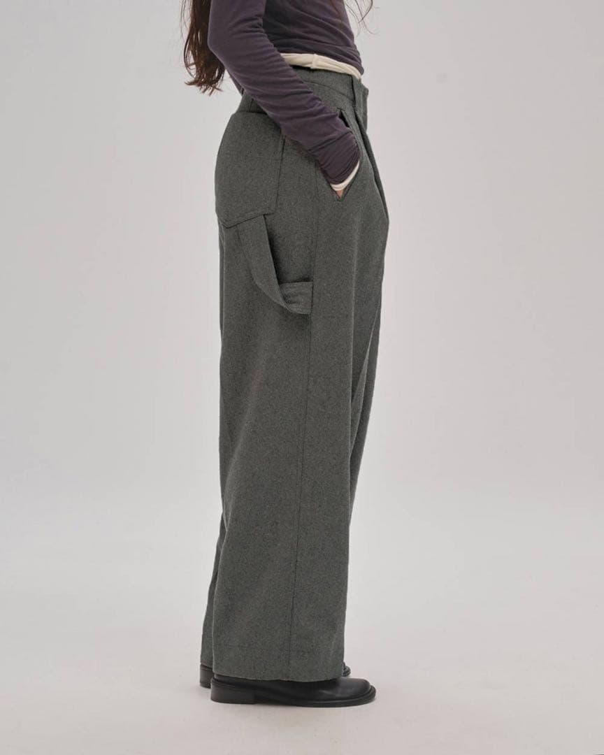 【美品】TODAYFUL Wool Painter Pants 38 gray