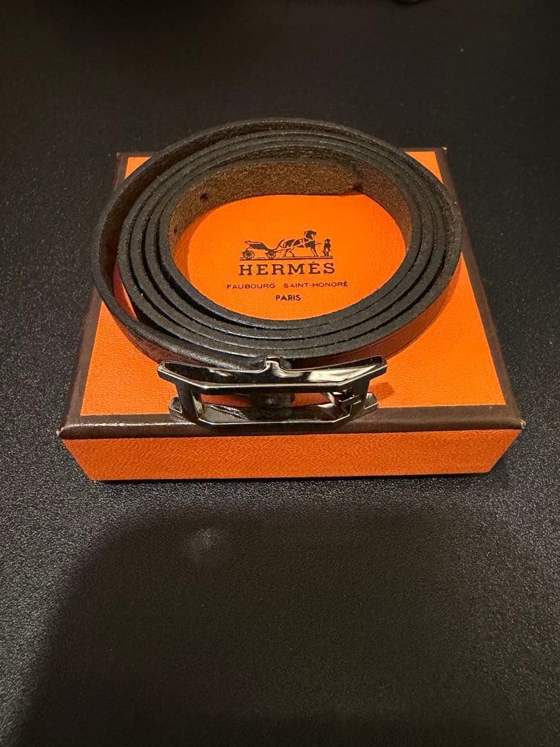 HERMES エルメス　アピ3 ロングブレスレット　ブラック