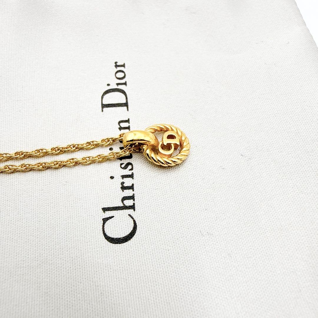 2956-1 極美品✨　Dior　ネックレス　CD ロゴ　希少　刻印　cm