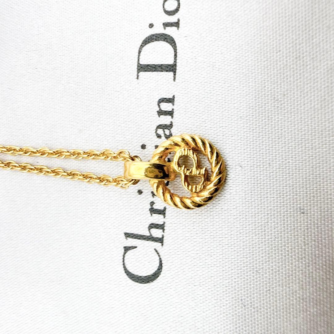 2956-1 極美品✨　Dior　ネックレス　CD ロゴ　希少　刻印　cm