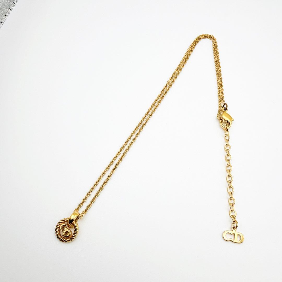 2956-1 極美品✨　Dior　ネックレス　CD ロゴ　希少　刻印　cm