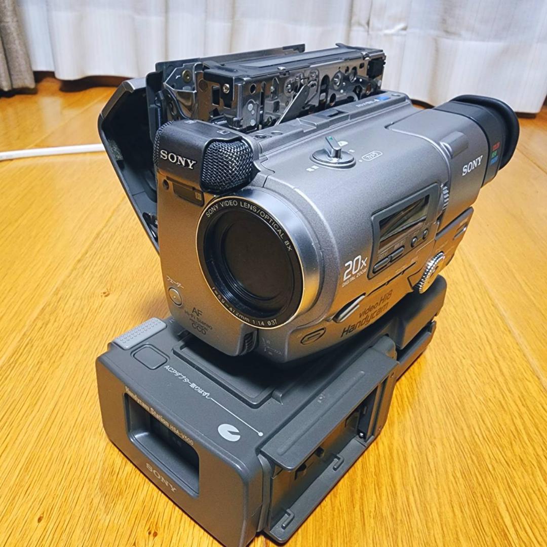 【動作確認済】SONY 高画質 8ミリ Hi8 ビデオカメラ ステーションセット