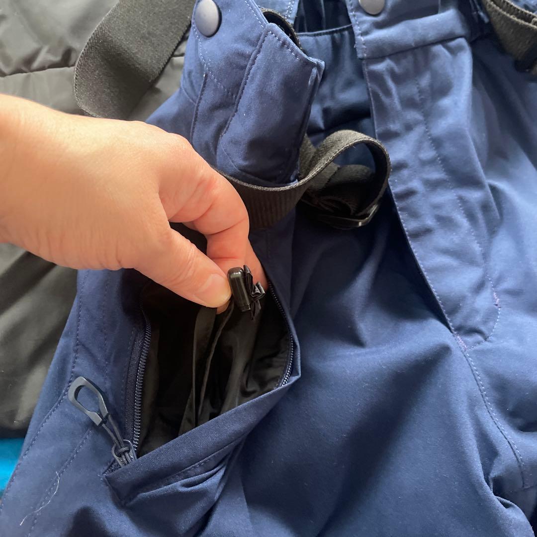 ジュニアスキーウェア 上下セットgoldwin 青/紺160