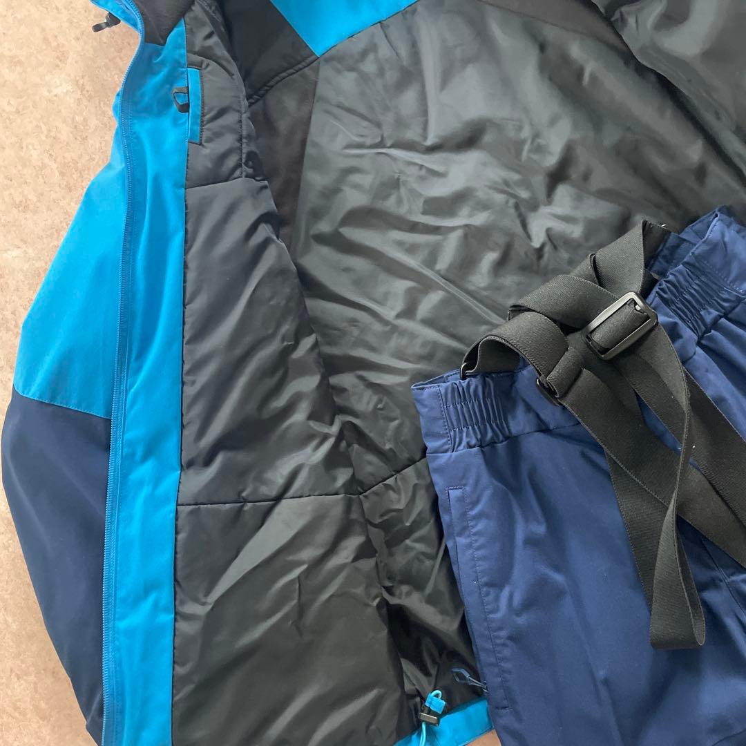 ジュニアスキーウェア 上下セットgoldwin 青/紺160