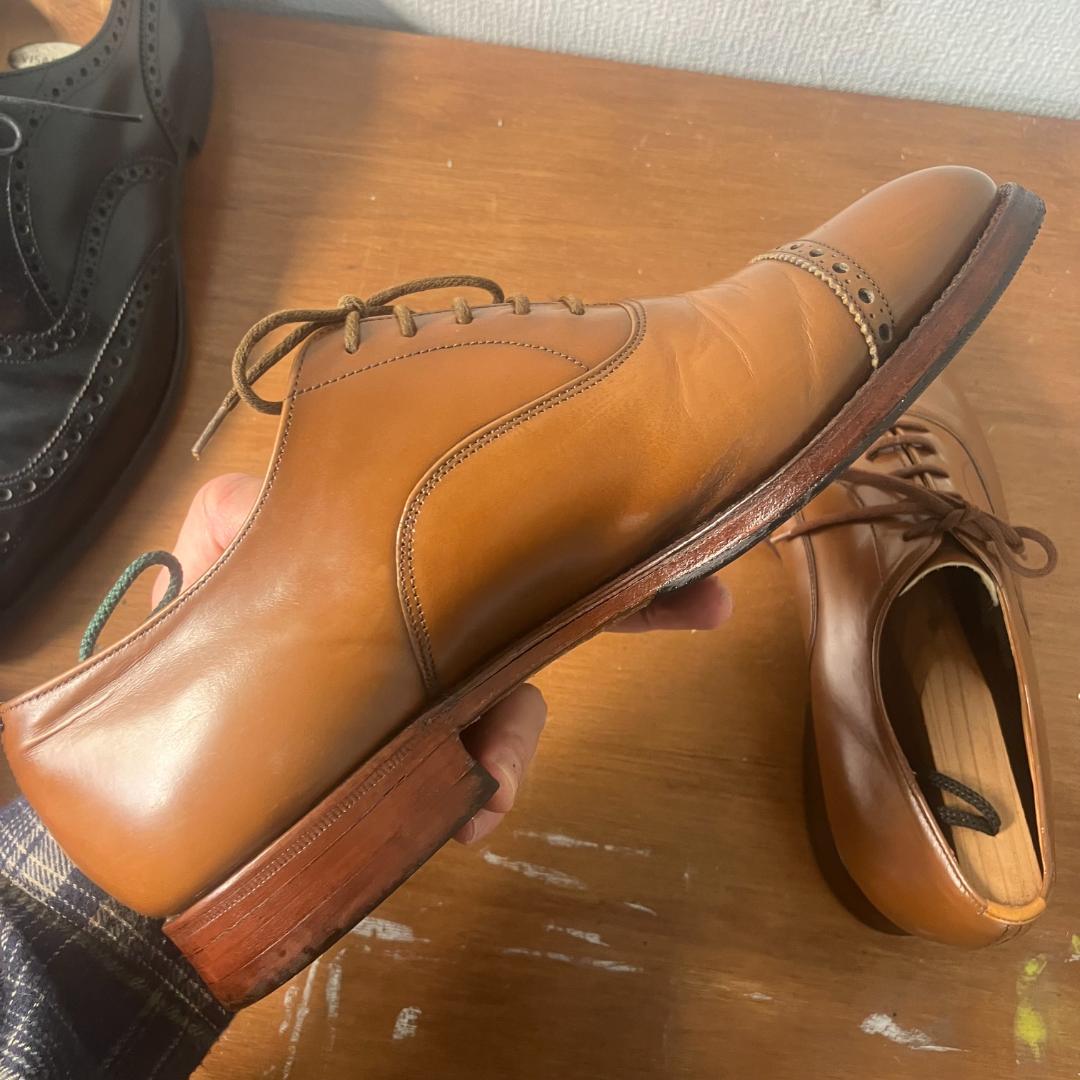 3都市　旧チャーチ　ビンテージ　84ラスト　バインダーカーフ　レザーシューズ