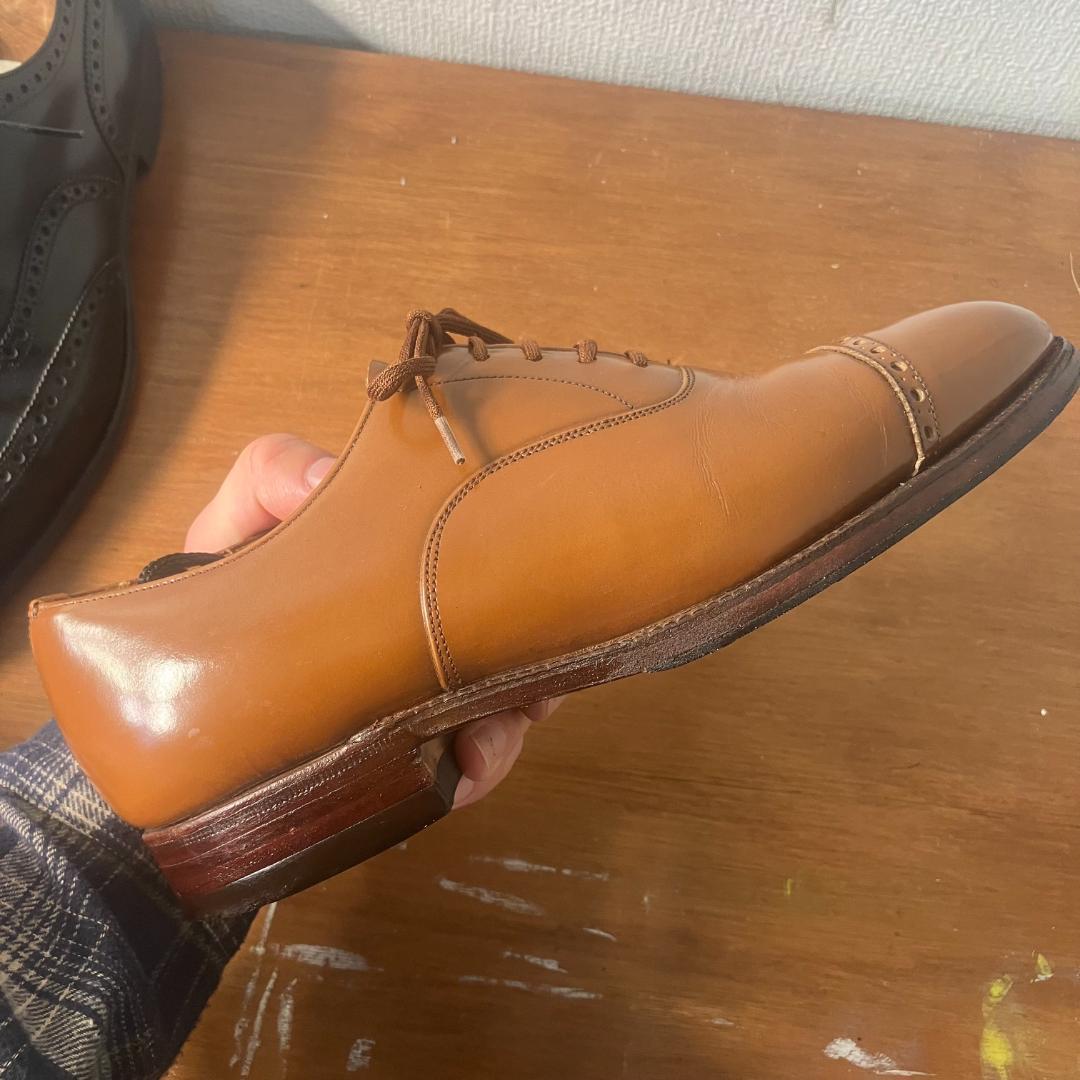 3都市　旧チャーチ　ビンテージ　84ラスト　バインダーカーフ　レザーシューズ