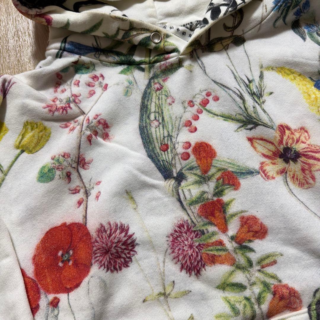 AHCAHCUM あちゃちゅむ　ボタニカルプリント　BIGパーカー　リバーシブル