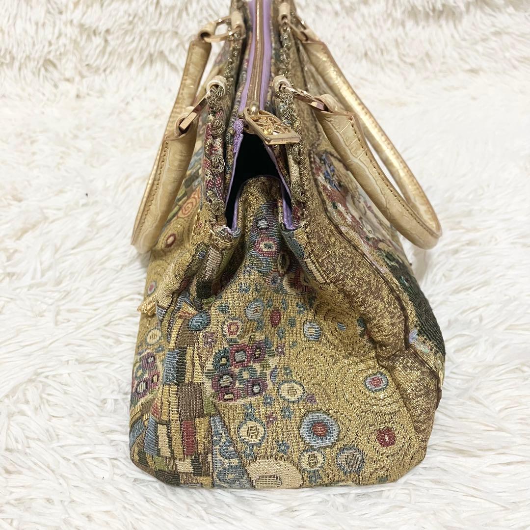 【未使用】Think beeゴールデンクリムト ハンドバック スパンコール 刺繍