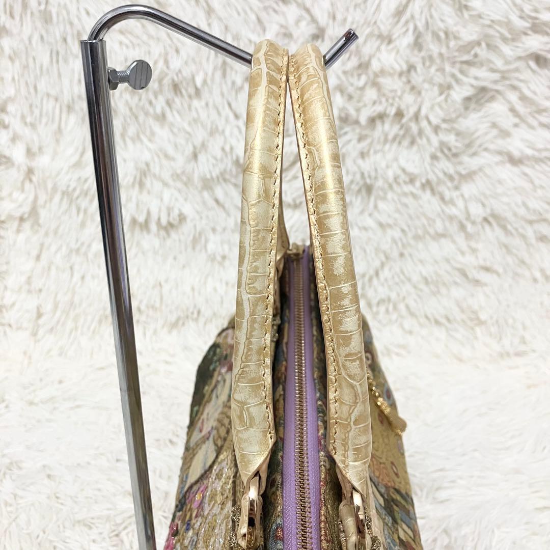 【未使用】Think beeゴールデンクリムト ハンドバック スパンコール 刺繍