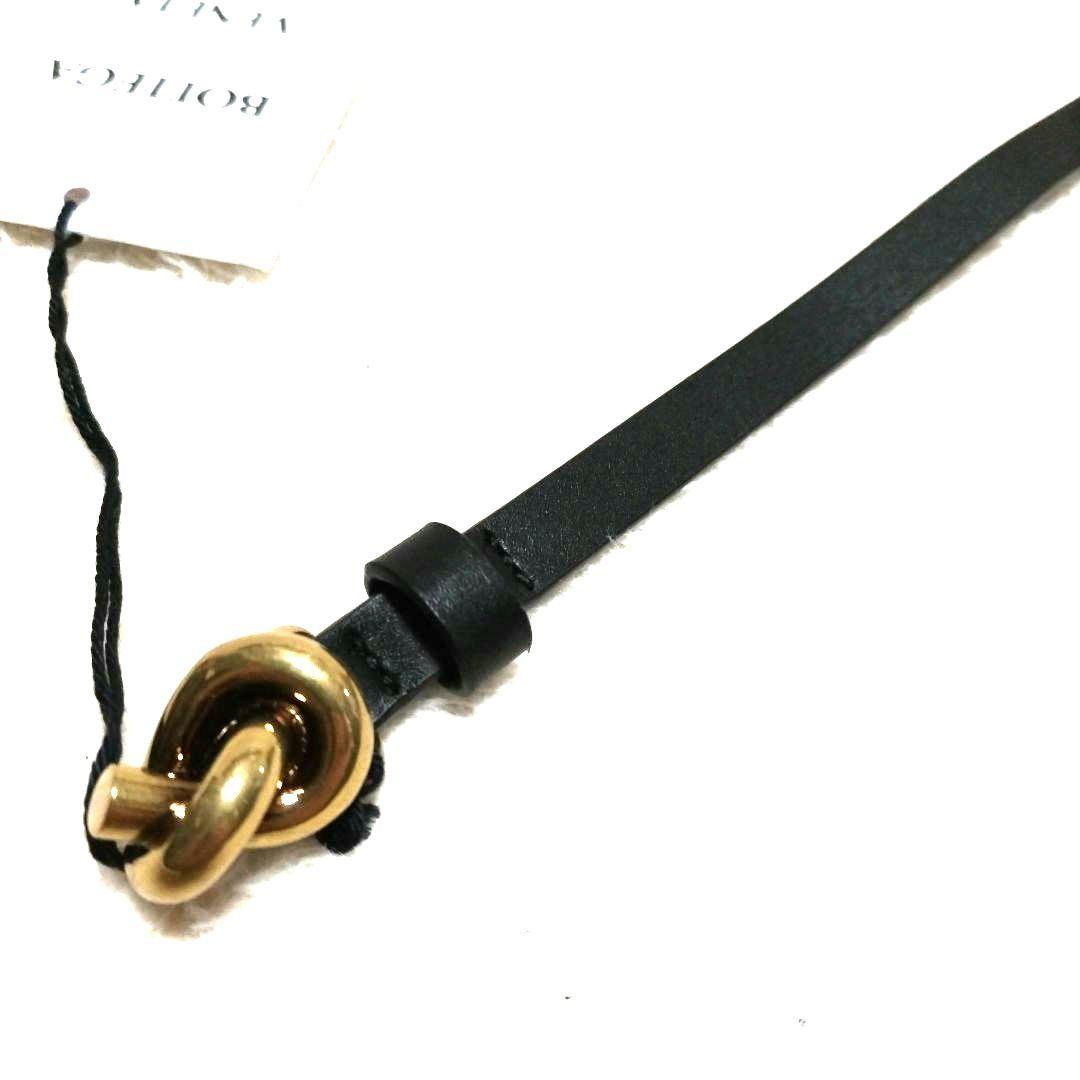 ボッテガヴェネタ VALKO ゴールド金具 レザー ナローベルト 24SS 美品