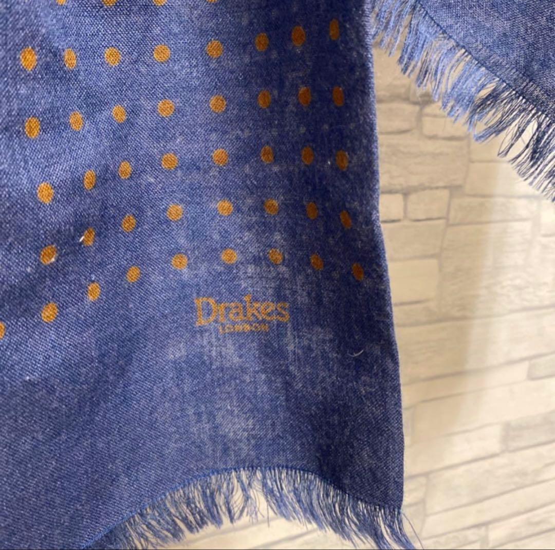 Drakes ドレイクス リバーシブル ドット ストール