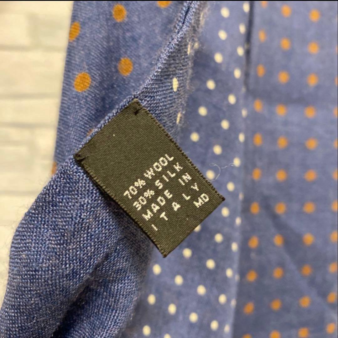 Drakes ドレイクス リバーシブル ドット ストール