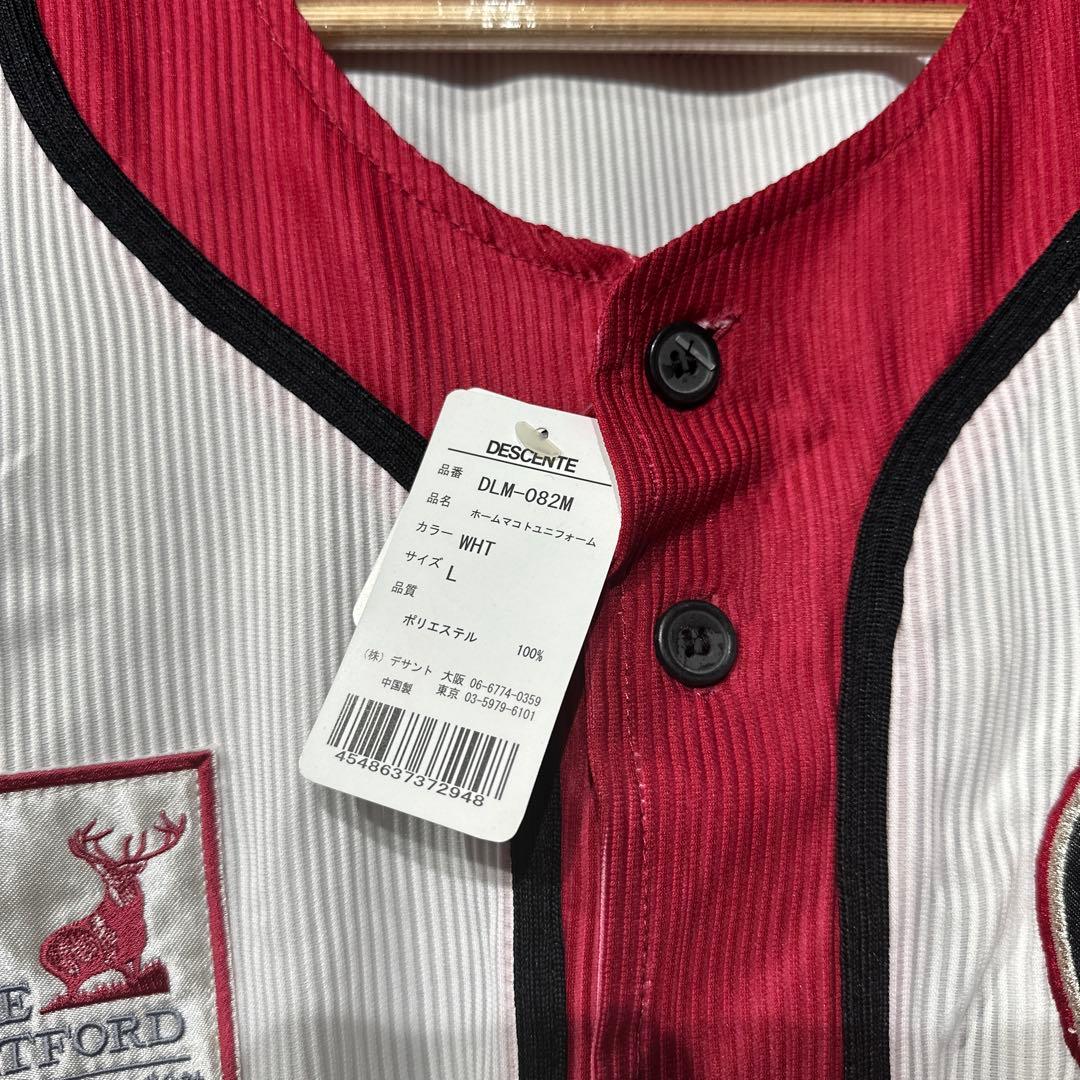 に*し様 【新品未使用】【デサント】千葉ロッテマリーンズ　誠ユニフォーム　L