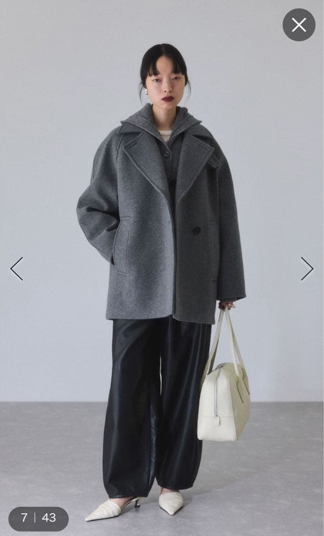 ウールボンディングミドルコート　アダムエロペ