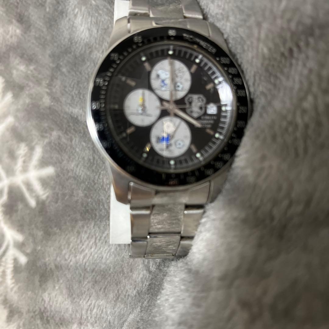 スヌーピー サッカー クロノグラフ腕時計 2002年限定　箱付 電池切れ