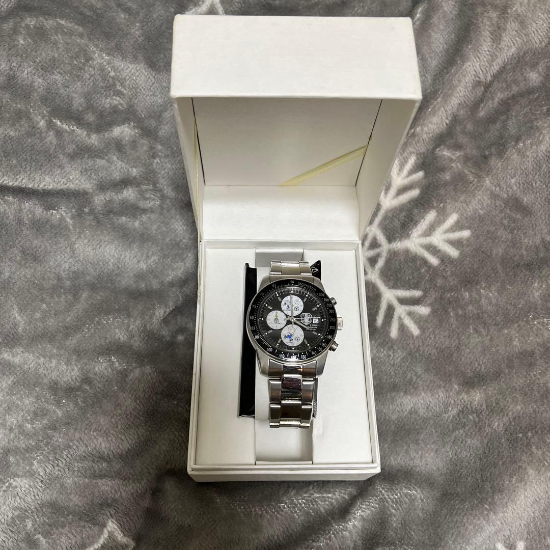 スヌーピー サッカー クロノグラフ腕時計 2002年限定　箱付 電池切れ