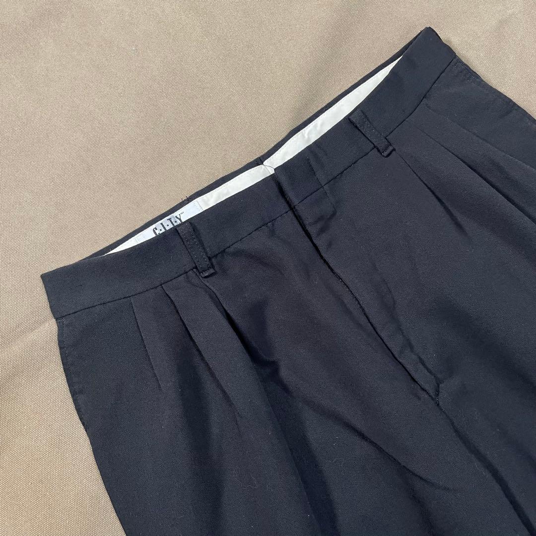 90s city streets 黒 レーヨン スラックス usa製 ビンテージ