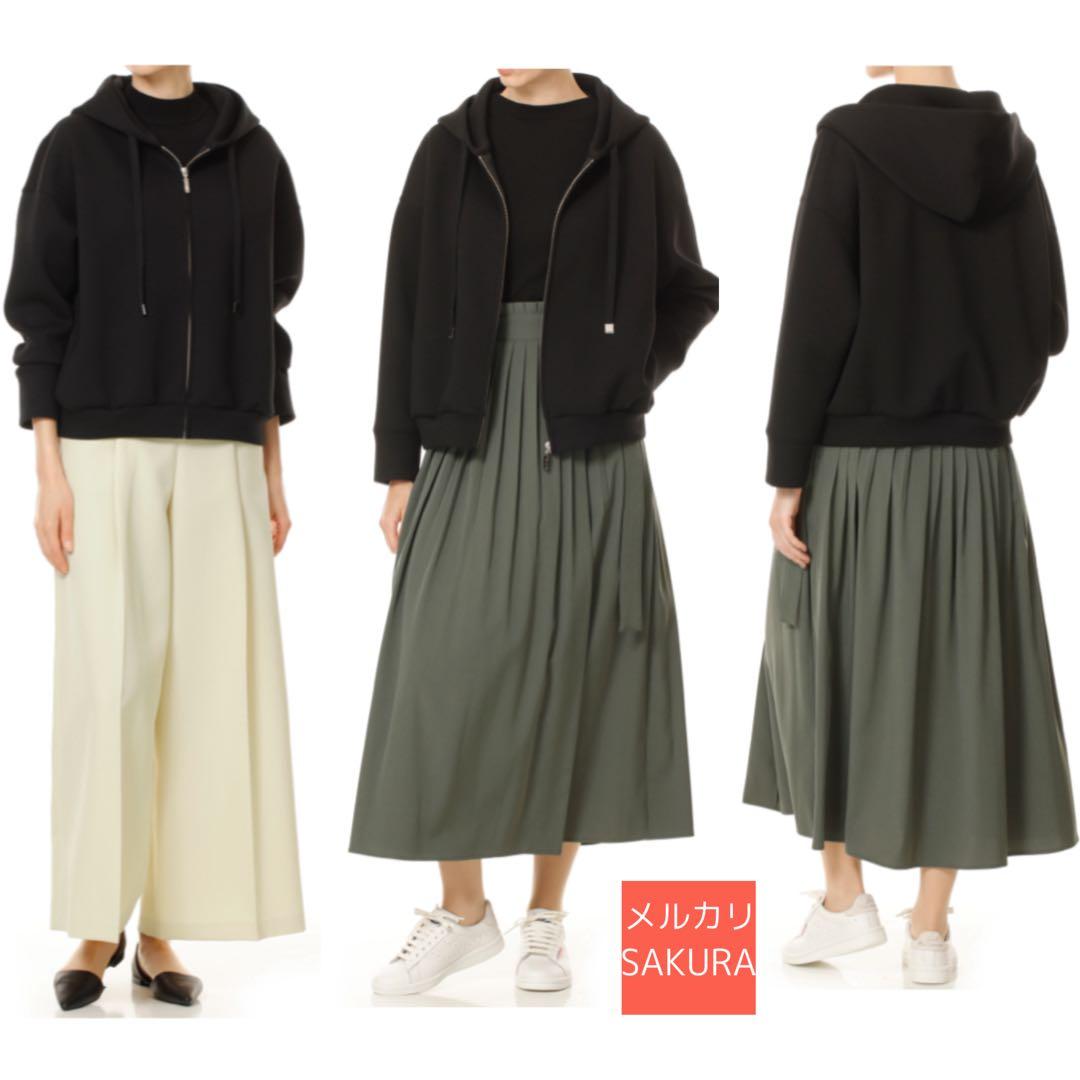 【美品】ダンボールニットジップアップパーカー　エムプルミエ　ブレンヘイム　mid