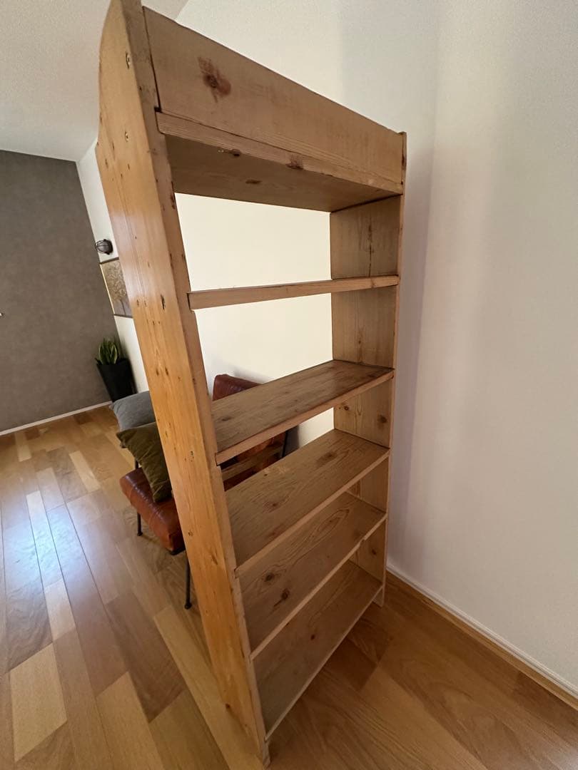 アンティーク木製 5段オープンシェルフ