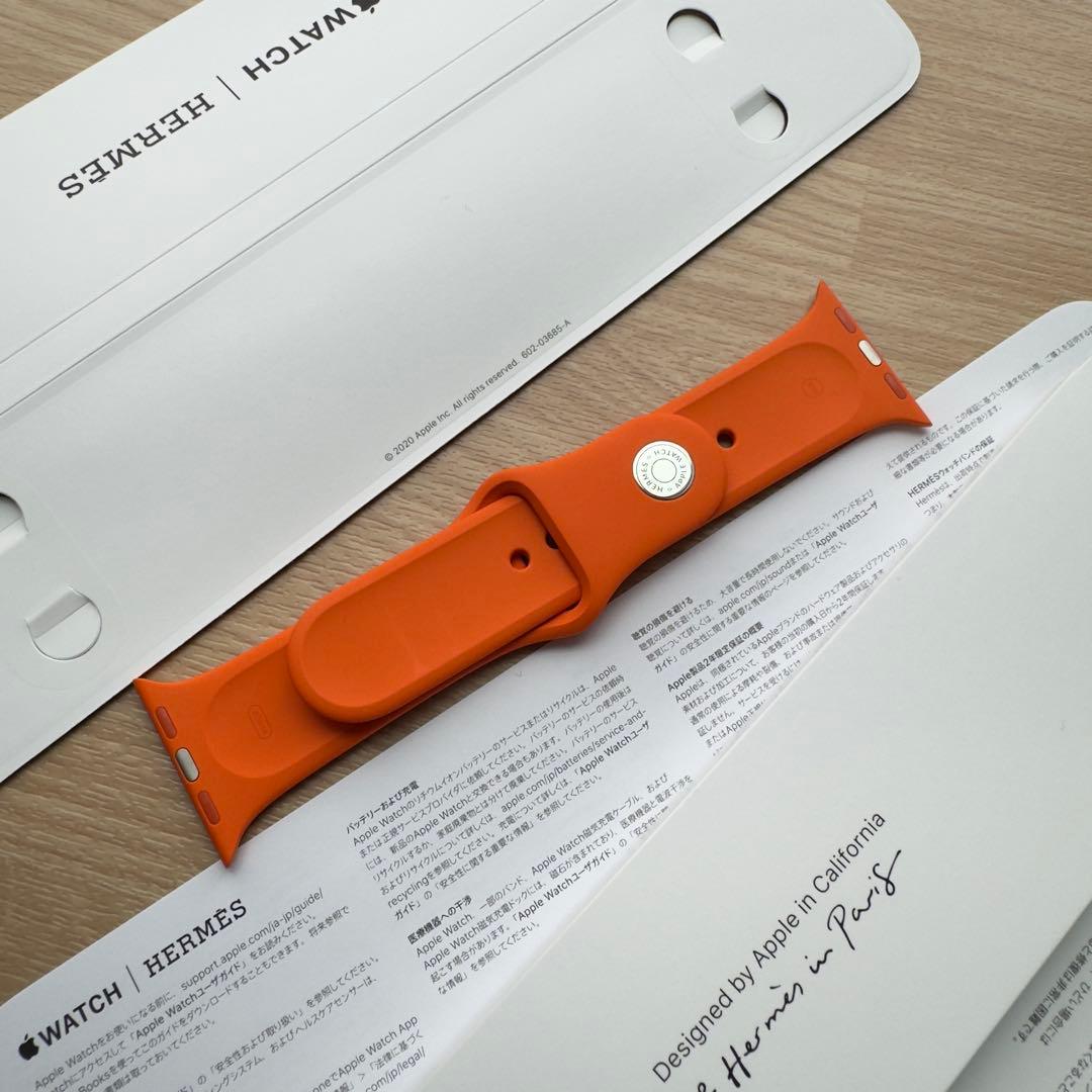 2010 《美品》Apple Watch エルメス　オレンジ　ラバー　スポーツ