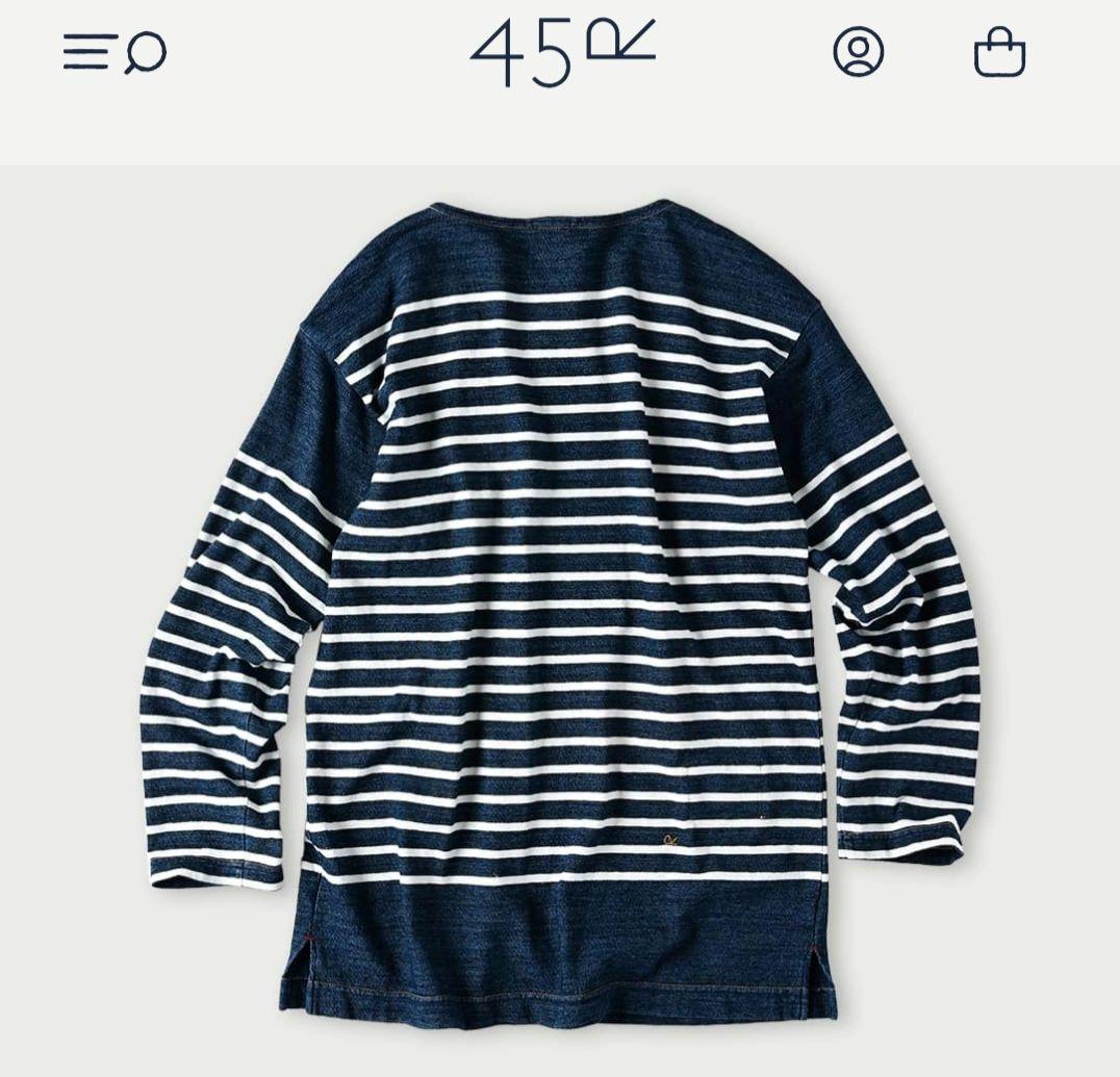 バスクの908シャツ（インディゴ・サイズ3〜5）　45R サイズ３　M