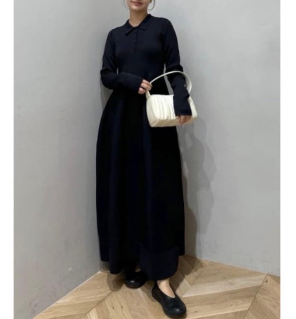 【スタイルミキサー 】フォルムポロニットワンピース