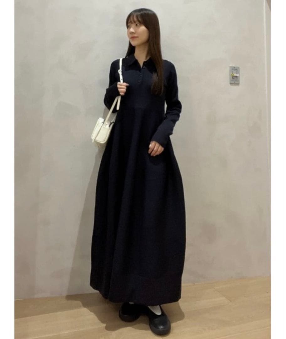 【スタイルミキサー 】フォルムポロニットワンピース