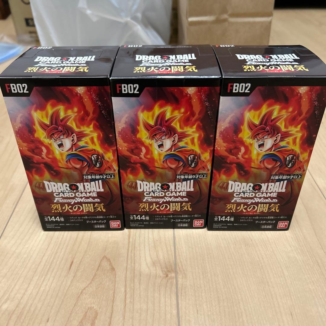 ドラゴンボールカードゲーム　烈火の闘気　3box 新品　テープ付き
