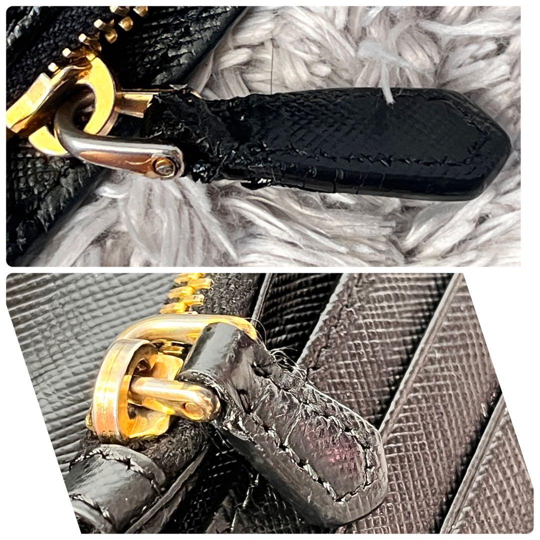 良品✨PRADA 三角ロゴ　テスート　キルティング　ナイロン　長財布　ブラック